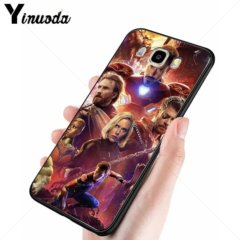 Yinuoda Marvel Мстители Герои мягкий силиконовый черный чехол для телефона Samsung Galaxy j6plus