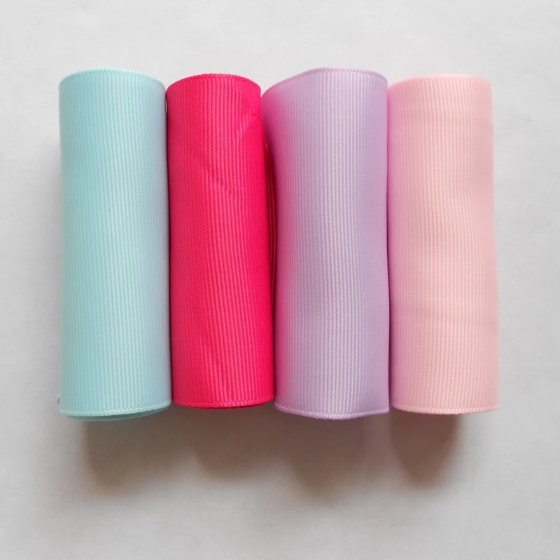 

[3yards/color/lot] 75mm polyester grosgrain Ribbons mixed color for wedding Christmas and hair bows decoration