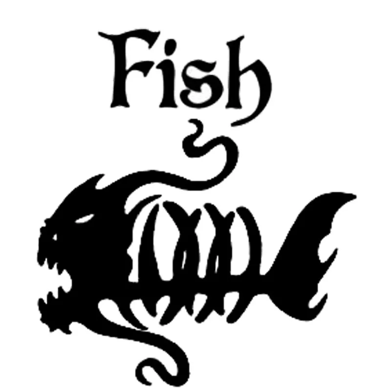 Скелет с рыбьими костями для авто автомобиля/бампера/окна виниловая наклейка