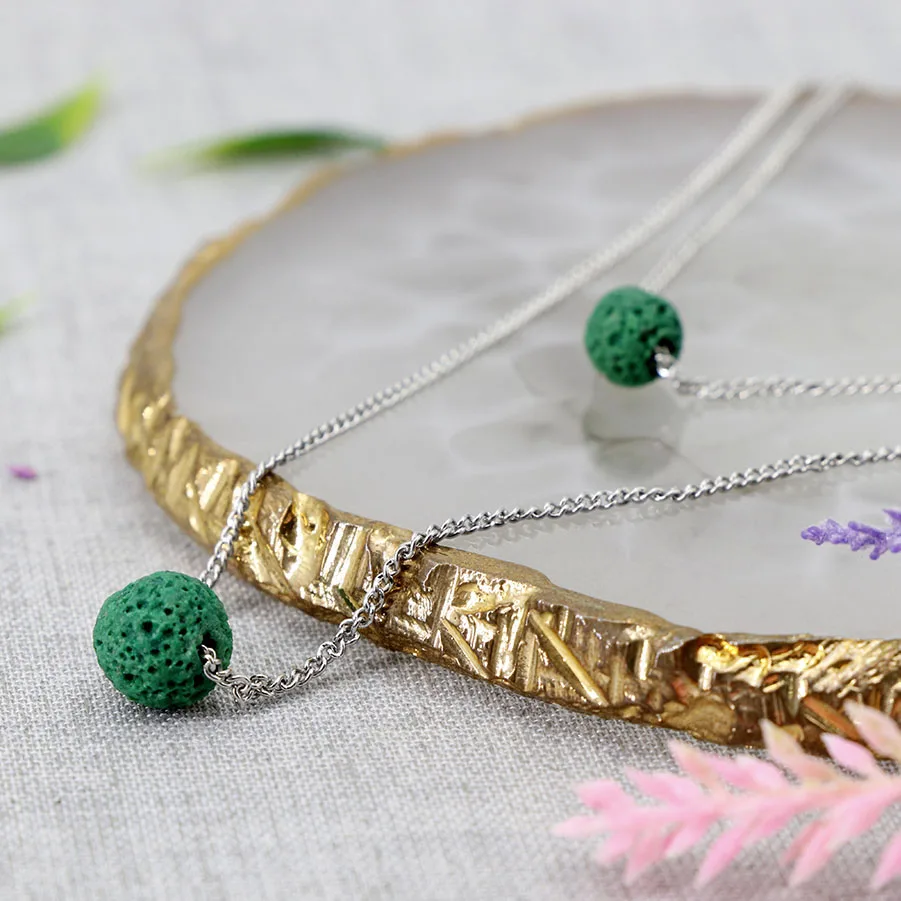 316L нержавеющая сталь Лава камень ароматерапия Античный Винтаж свечение диффузор