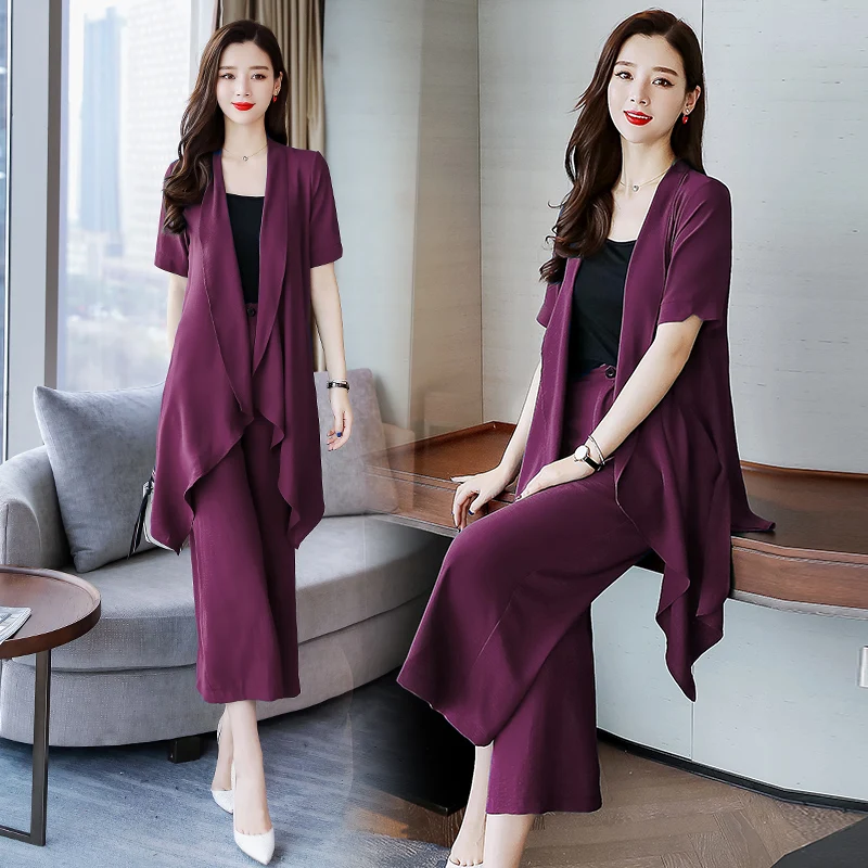Женский летний костюм для офиса набор из двух предметов весны и лета |