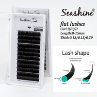 seashine soft flat eyelash extensions makeup tools false eyelashes ellipse lashcashmere lashes flat lashes extension