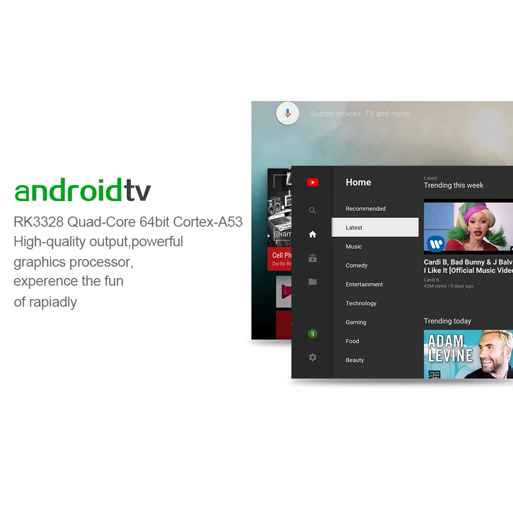 L8STAR X88 RK3328 четырехъядерный процессор 4 Гб ОЗУ 32 ГБ Android TV 7 1 Google BOX 5G WiFi с голосовым