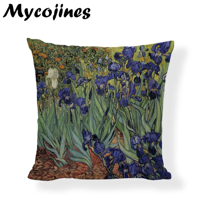 Известный художник Ван Гог Подушка с портретном комбинезоне 45х45см звездное небо