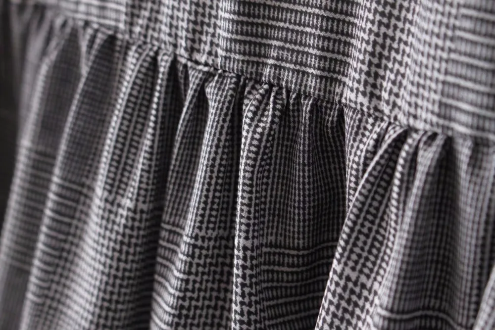 Платье H. SA женское повседневное плиссированное с длинным рукавом и бантом|dress