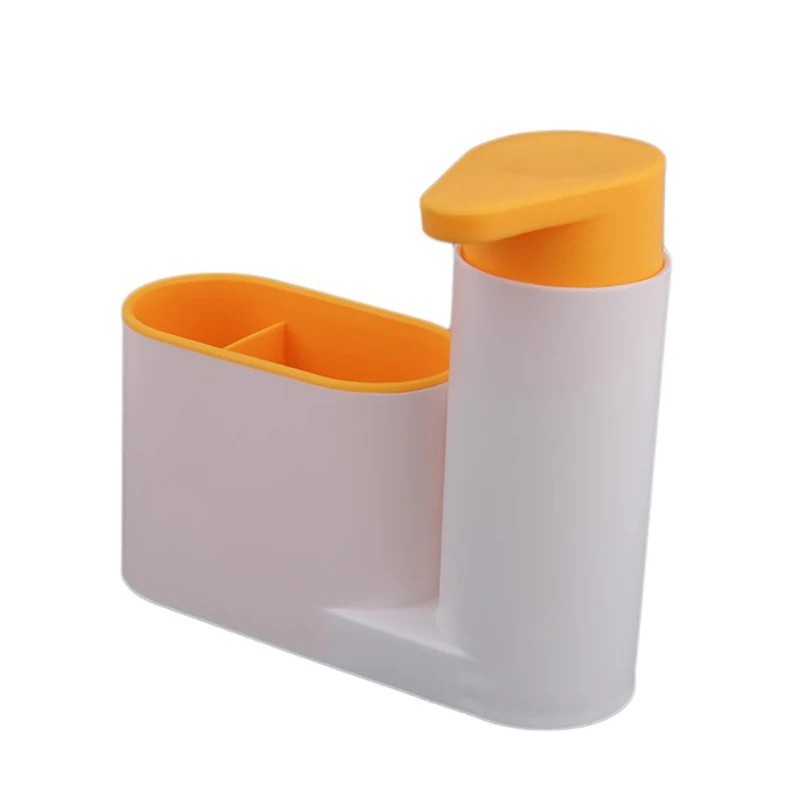 orange Кухонный Многофункциональный дозатор жидкого мыла и коробка для хранения Органайзер для зубной пасты Зубная щетка, дозатор аксессуары для ванной комнаты - Цвет: orange