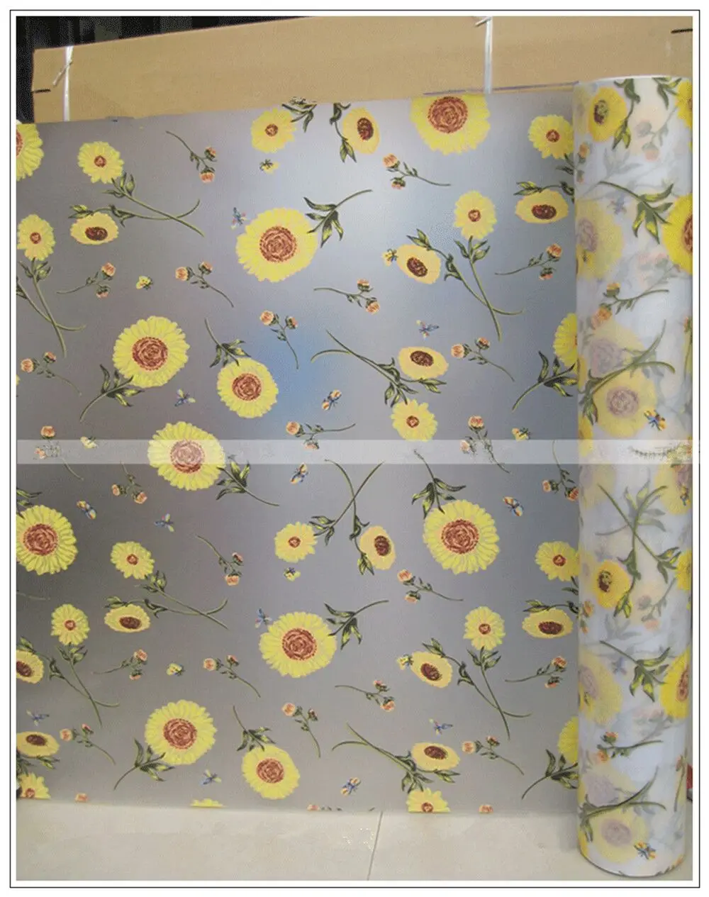122cm*50cm Flower Decorative Window Film Home Office Decor With Glue Privacy Glass Sticker PET 48''x20'' | Дом и сад
