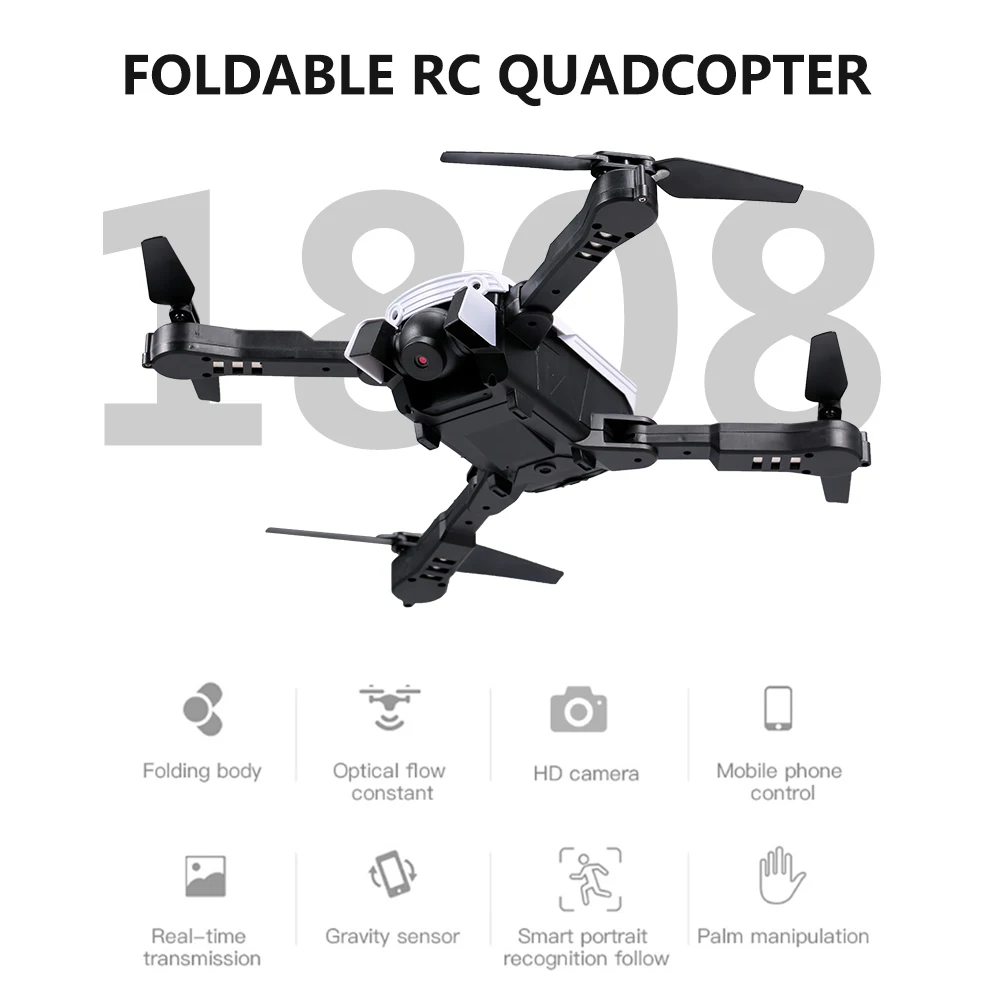 Высокое качество 1808 RC Дрон с камерой 1080P Wifi FPV оптический поток позиционирования