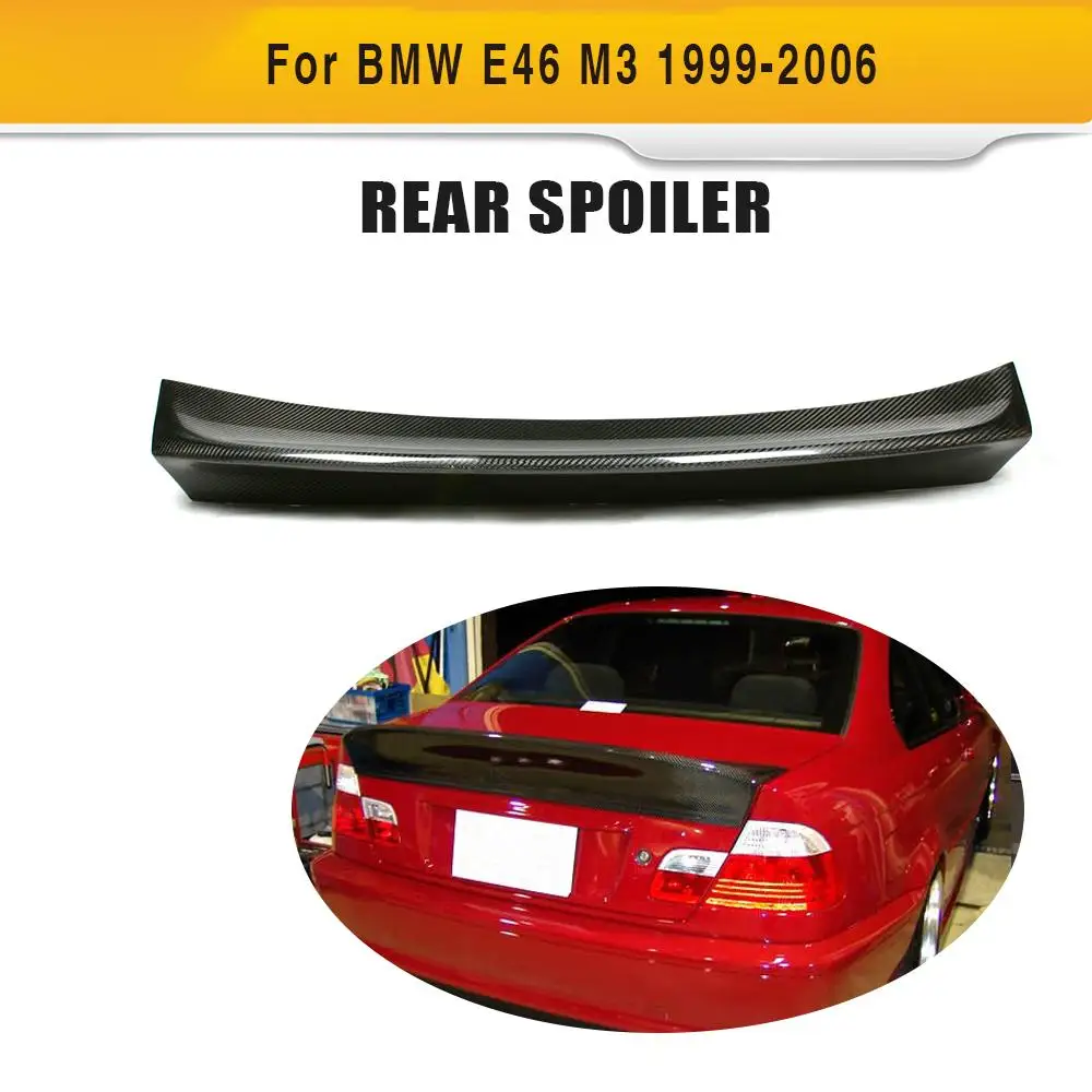 Карбоновое волокно задний багажник багажника спойлер крыло для BMW E46 M3 4 двери 1999
