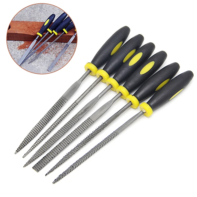 

6Pcs/Set 140mm Mini Metal Filing Rasp Needle File Wood Tools Hand Woodworking
