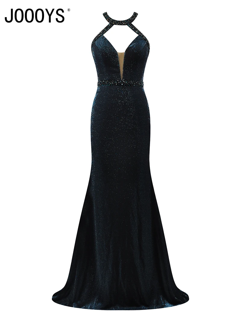 Холтер Бисероплетение спинки Вырезать Сексуальное вечернее платье