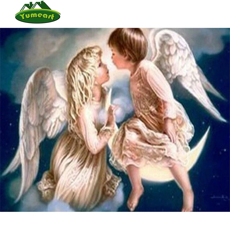 Самая низкая цена DIY алмазная живопись Ангел целуи картины стразы кристаллы