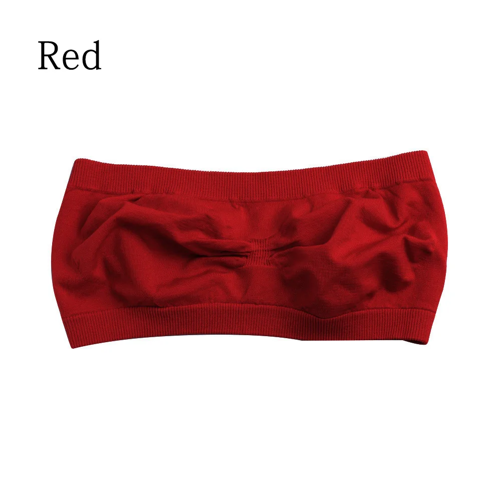 Red 1 шт., модные майки для женщин, девушек, сексуальный бюстгальтер без бретелек, Бюстгальтер-бандо, летний бюстгальтер без бретелек - Цвет: Red