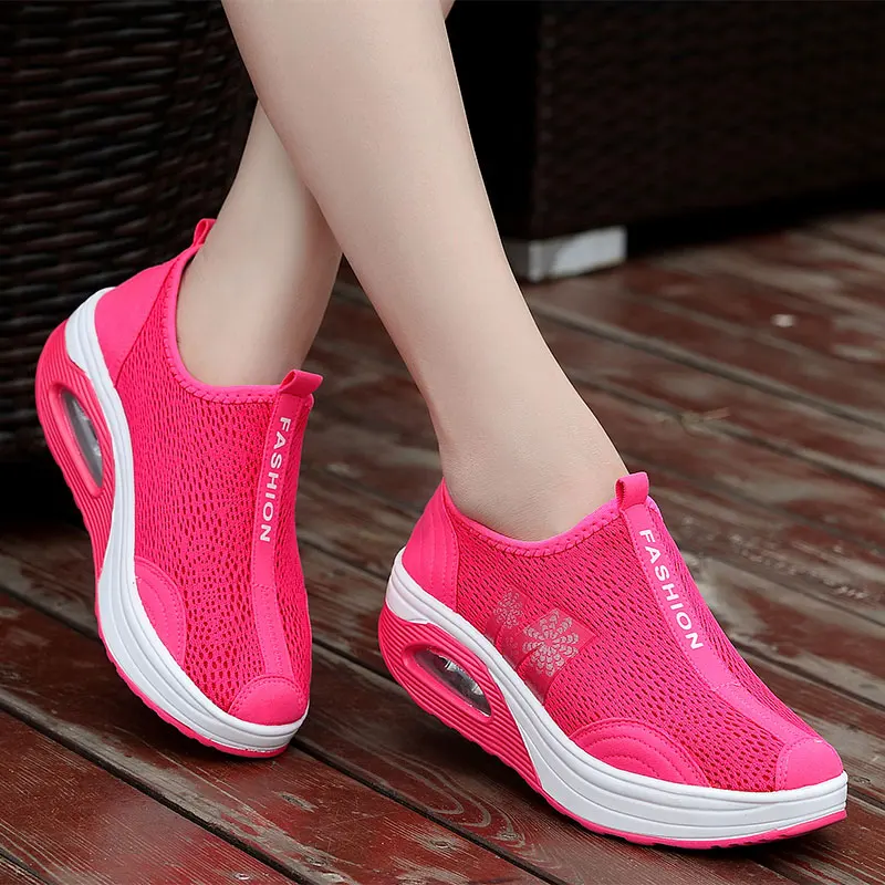 MWY/Женская здоровая обувь для фитнеса; zapatillas mujer Deportiva; дышащие кроссовки на платформе для похудения; женская спортивная обувь