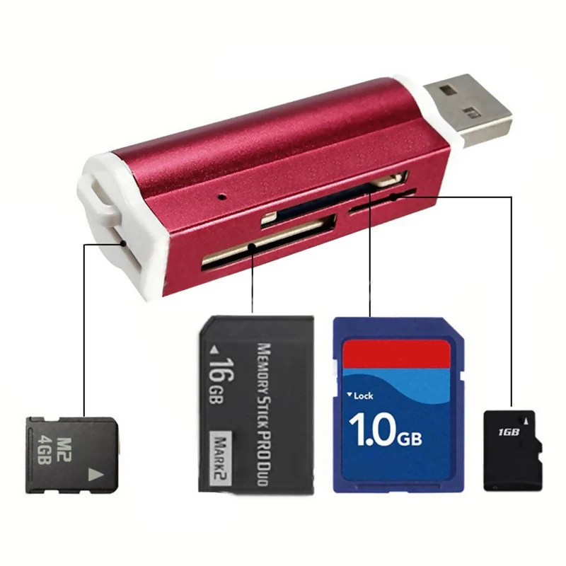 Многоцветный кардридер usb 2 0 для Micro SD MMC SDHC TF карт QJY99|Картридеры| |