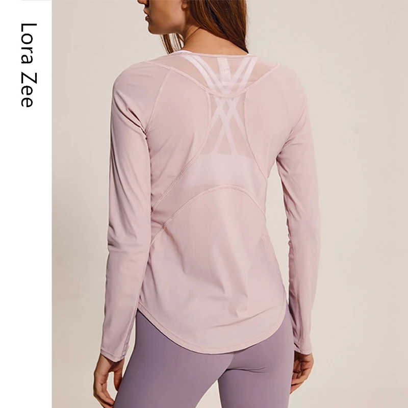 Удобная спортивная одежда для женщин тренажерного зала сетчатая дышащая