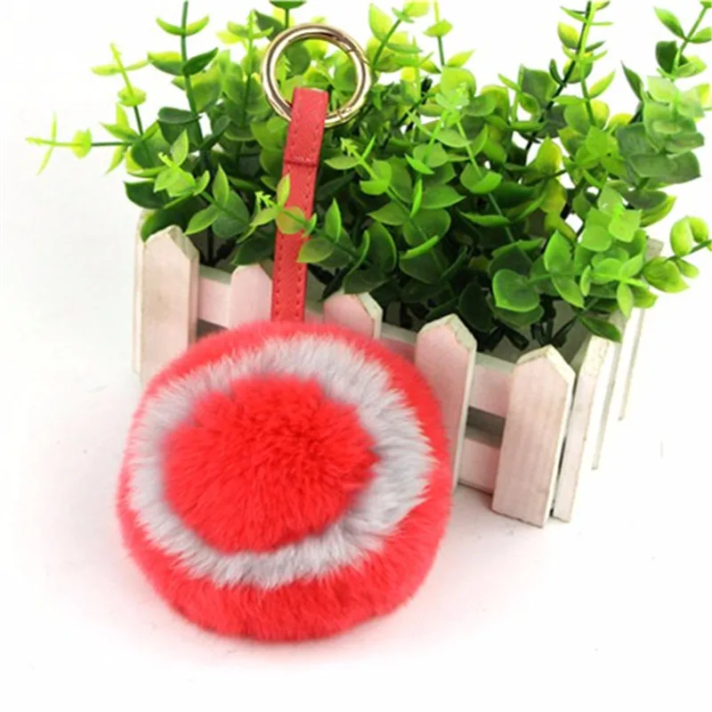 2017 Новая мода Шарм брелок для ключей помпон сумки ручной работы с буквами кролик