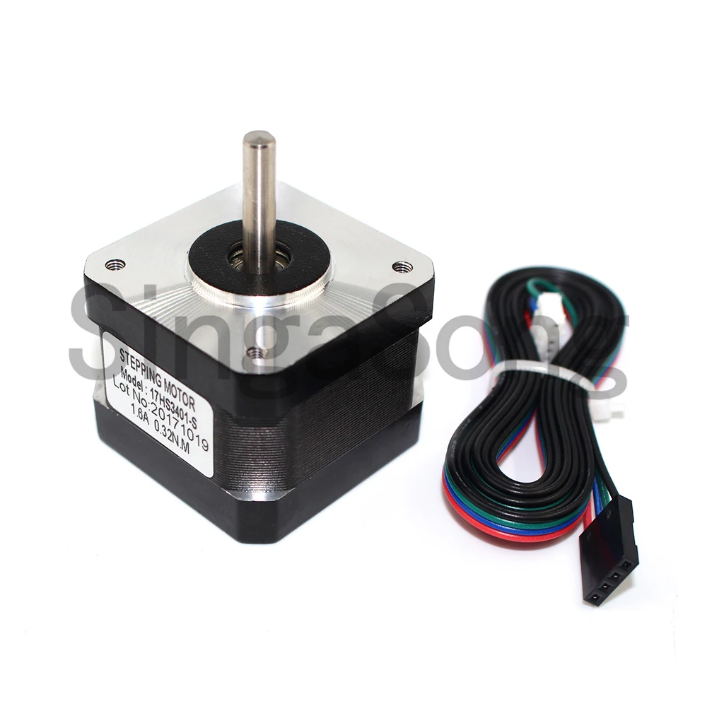5 шт./лот Nema17 stpper мотор 17HS3401S с 4мя фазами, Nema 17HS3401(Национальная ассоциация владельцев электротехнических предприятий) шаговый двигатель 42 двигатель 42bygh 1.3A для станков с ЧПУ лазерной и 3D принтер