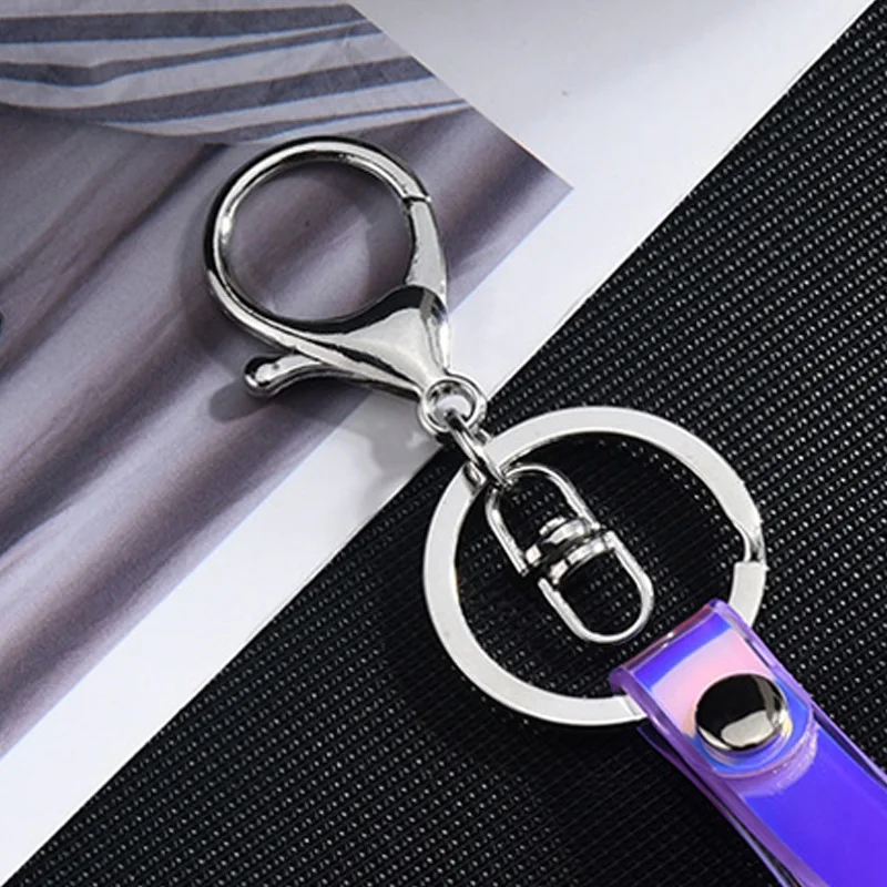 Новый креативный лазерный цветной брелок блестящий Яркий кожаный шнур подвеска