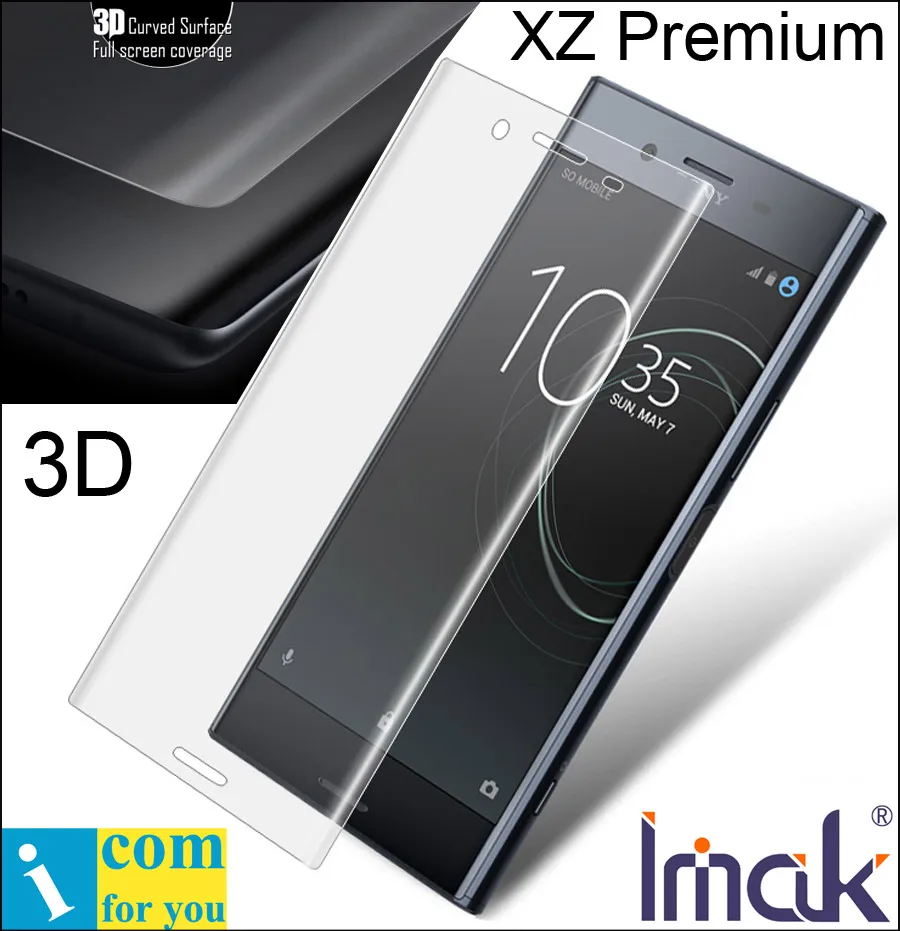 Imak 3D защитное закаленное стекло для Sony Xperia XZ Премиум полное покрытие экрана