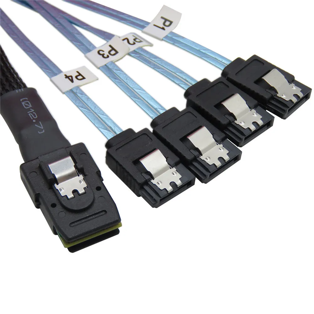 Обратный мини SAS SFF 8087 36 контактный 4 SATA 7 HD Sata кабель 0 5 м 1 м|sata cable|mini sas to satasata sata |
