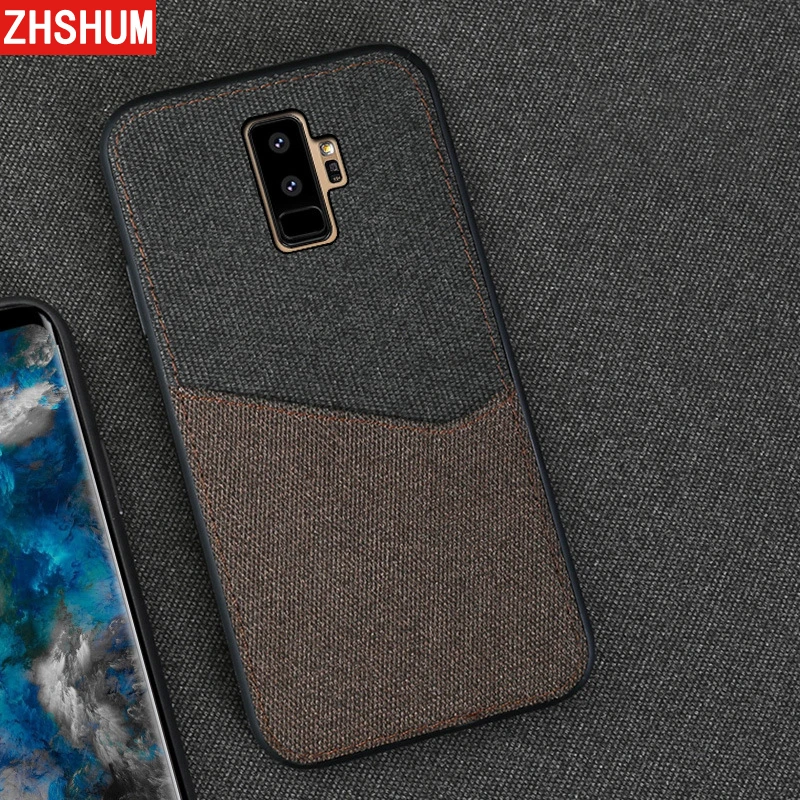 Роскошные тканевые джинсы карман для карт чехол samsung Galaxy S9 плюс S8 S7 Edge Note 8 мягкий