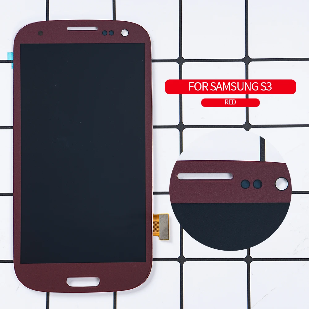 ЖК-дисплей Burn Shadow для SAMSUNG Galaxy S3 i9300 i9305 i747 i535 с сенсорным экраном и дигитайзером