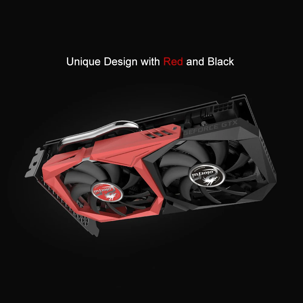 Красочные GeForce GTX 1660 6G графическая карта Nvidia GPU NB GDDR5 видеокарта 192 бит PCI-E3.0 HD+ DVI видеокарта для ПК Игр