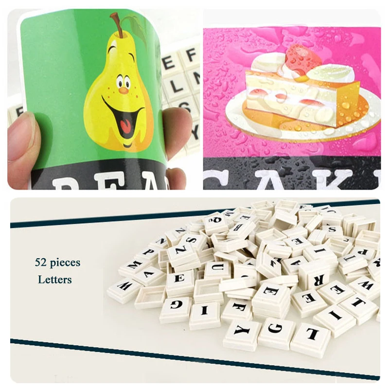 Kids Spelling Toy English Matching Alphabet Letter Game Early Learning Educational Words Interactive Parent-kids |