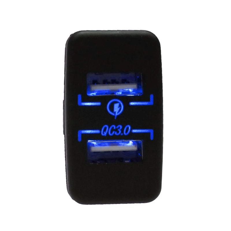 QC 3,0 Автомобильное зарядное устройство розетка двойной USB порт адаптер питания для быстрой зарядки розетка для смартфона быстрое зарядное устройство цифровой адаптер питания