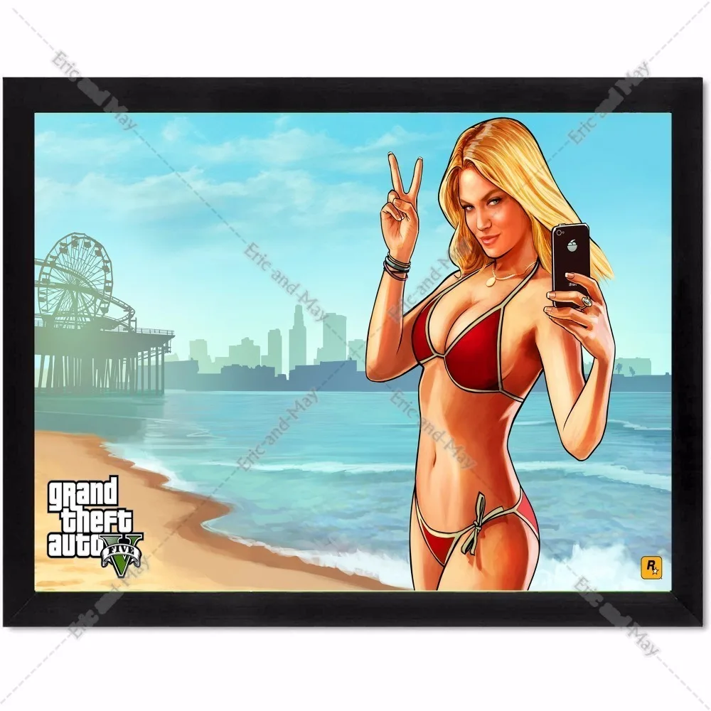GTA 5 игра Винтаж Холст Искусство Печать Живопись Плакат Настенные картины для украшения дома Настенный декор подарки на год без рамки