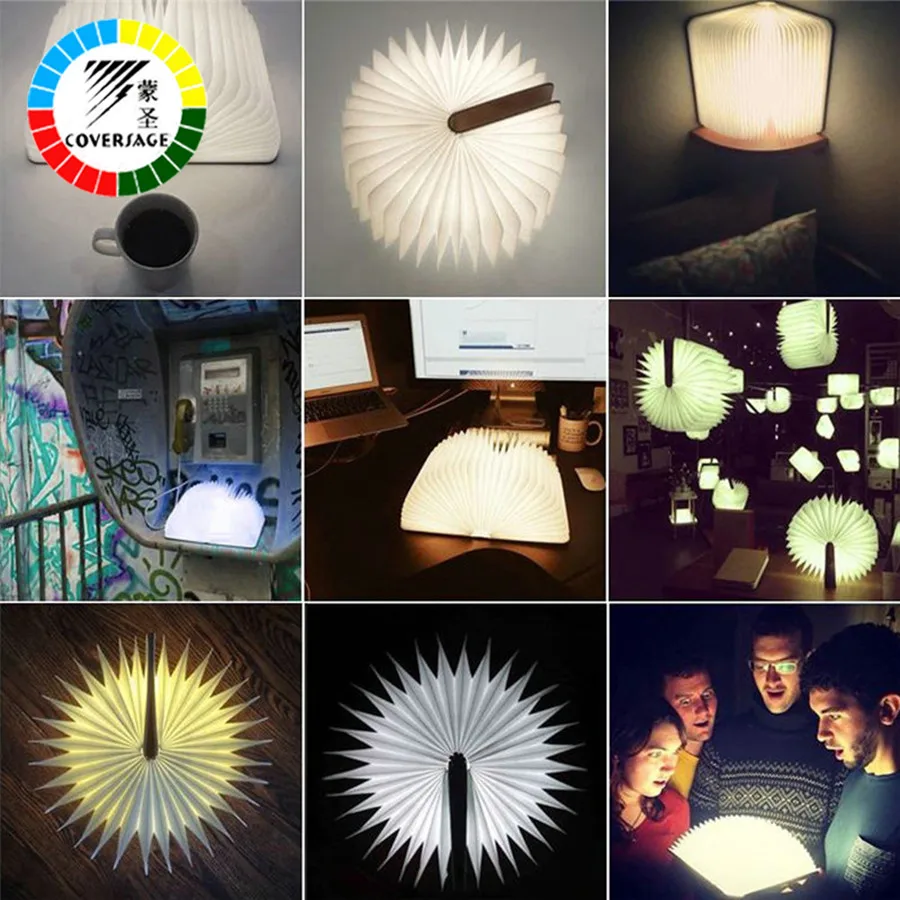 Ночной светильник Coversage в виде книги светодиодная настольная лампа четырех