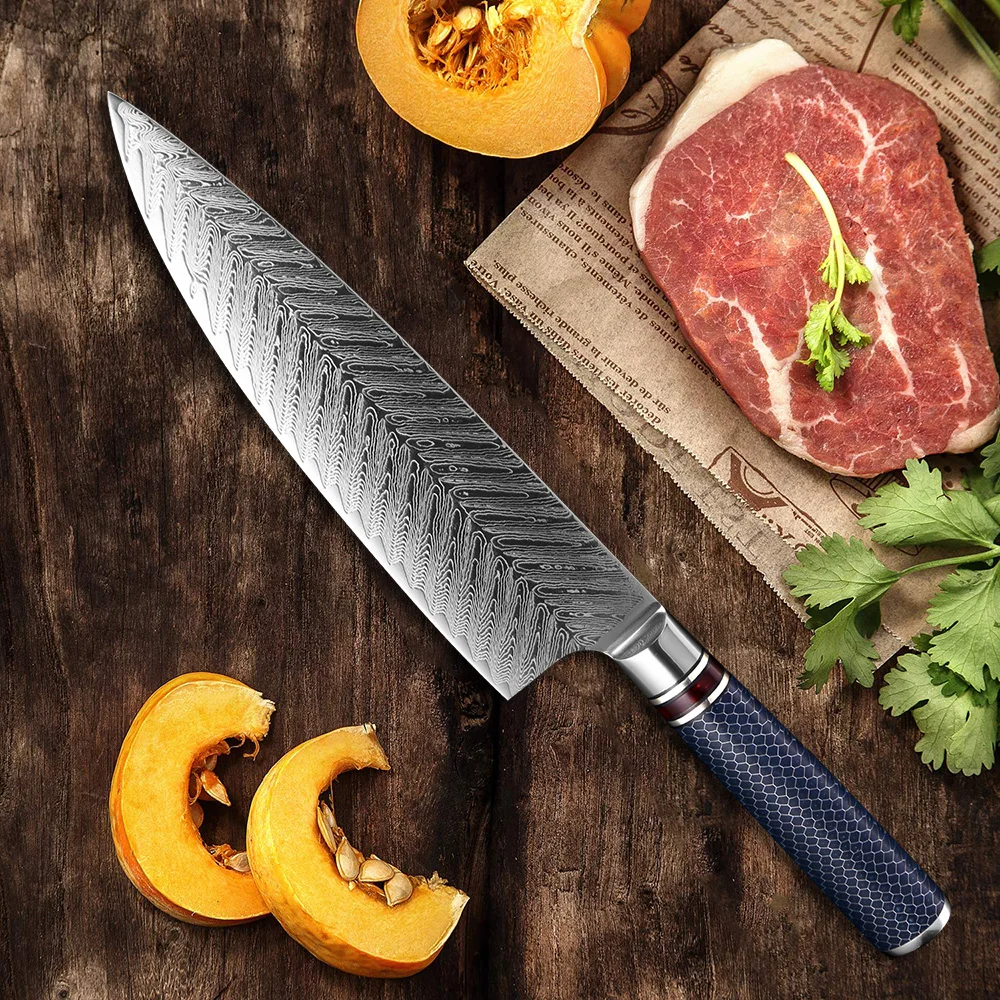 XITUO дамасский нож шеф-повара 8 дюймов острый Santoku Gyutou профессиональные японские нарезанные ножи для очистки овощей Кухонные инструменты для приготовления пищи