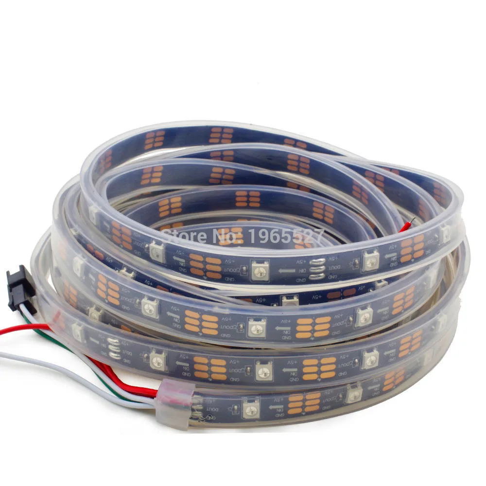 5 м SK6812 Пиксельная Светодиодная лента IP67 водонепроницаемая 5050 SMD RGB WS2812 цифровая 30