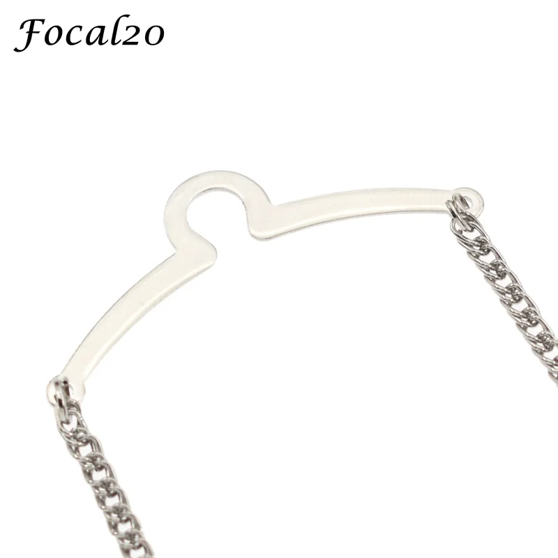 Focal20 2 шт. мода сплав галстук с геометрическим рисунком клип звено цепи золото