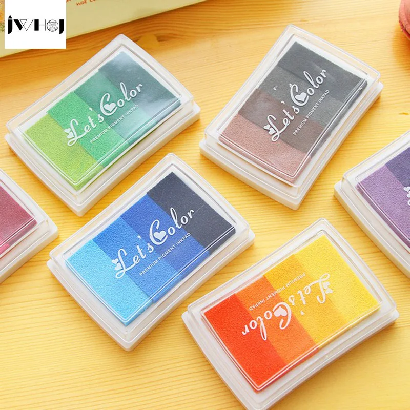 1 шт. маленькие яркие цвета Радуга Печать inkpad Дети DIY ручной скрапбук фотоальбом