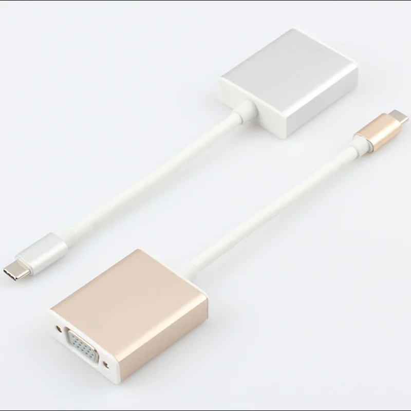Basix USB C VGA адаптер 3 1 Type Female кабель для нового Macbook 12 дюймов Chromebook Pixel Lumia 950XL|Кабели