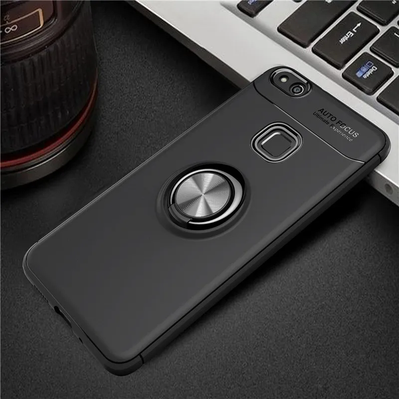 P10 case For Huawei lite Case cover TPU + Metal stent 360 Degree Full Body Protection Phone Cases Plus Capa | Мобильные телефоны и