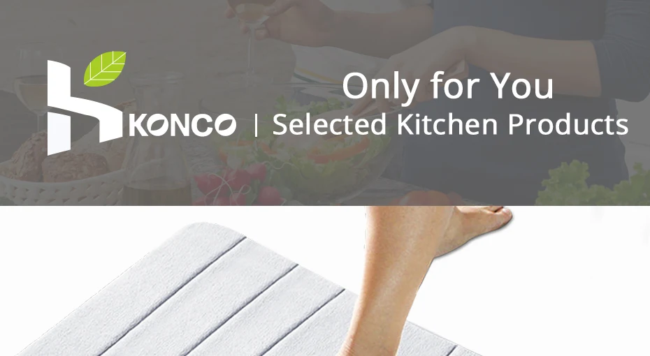 Konco 40*60cm Bath Mat Bathroom Carpet Rug coral fleece Memory Foam Bathroom Mat kitchen Door Floor tapis de bain