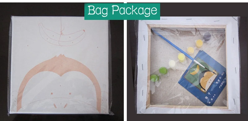 6x DIY картина по номерам животные Дети картина холст внутренняя рамка Масло Painit малыш олень корова ободок с ушками кошки, тигра свинья домашний Декор