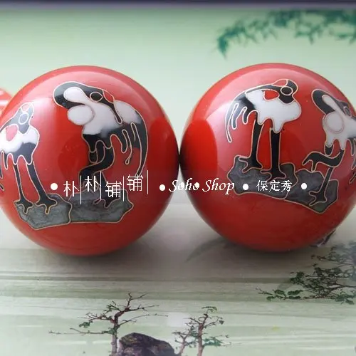 50 мм китайские шарики baoding w/дизайн крана в нескольких цветах. Шарики для здоровья