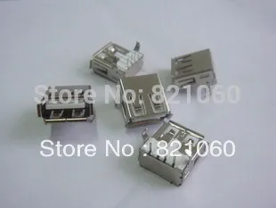 

USB-A разъем типа Женский 90 градусов согнуть ноги USB разъем USB-A разъем (10 шт./лот)