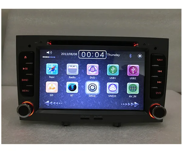 Автомобильный Радио dvd gps плеер навигация для peugeot 408& 308 серый с gps RDS IPOD 3g SWC заднего вида карта 8 ГБ