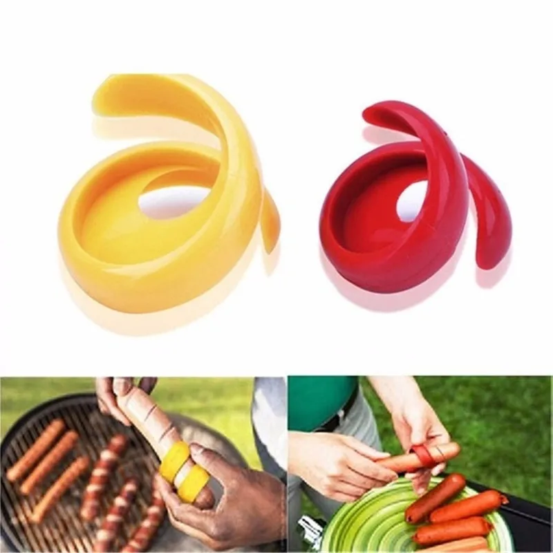 2pcs Manual Spiral Sausage Cutter Hot Dog Slicer Barbecue BBQ Kitchen Cooking Tool Fruit Vegetable Gadget