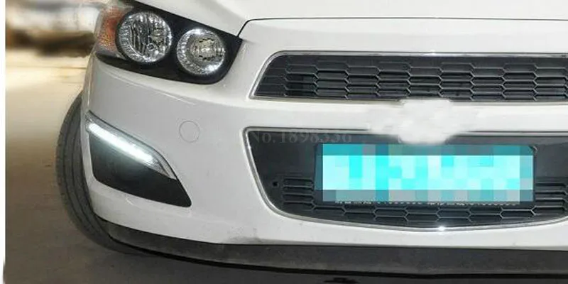 2 шт. DRL блеск стиль 12 В автомобилей светодиодные дневные Бег головного света Белый Туман лампа для Chevrolet Aveo 11- 13 Водонепроницаемый комплект Тюнинг автомобилей
