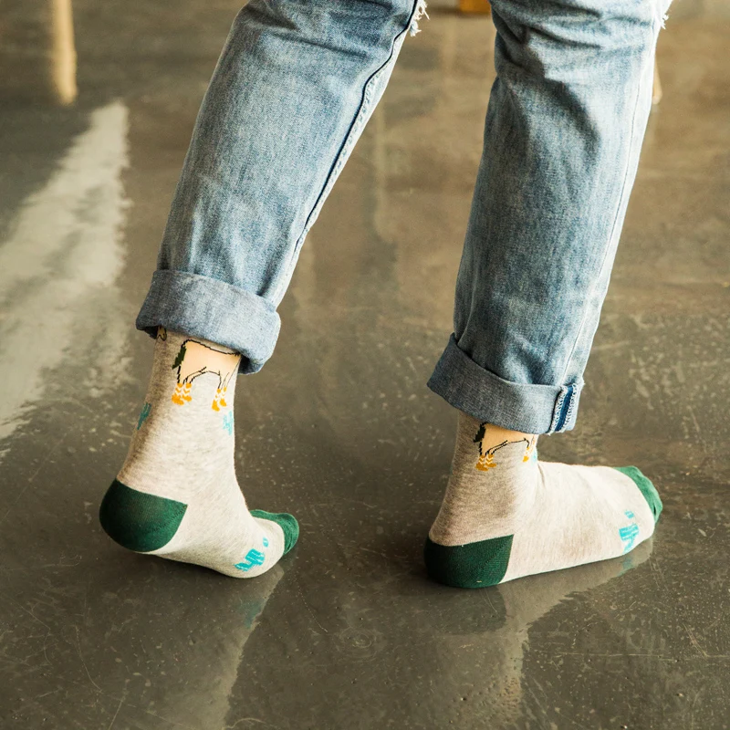 Новый человек в носки без пятки с рисунком пони Носки на осень зиму коттоновые EUR39