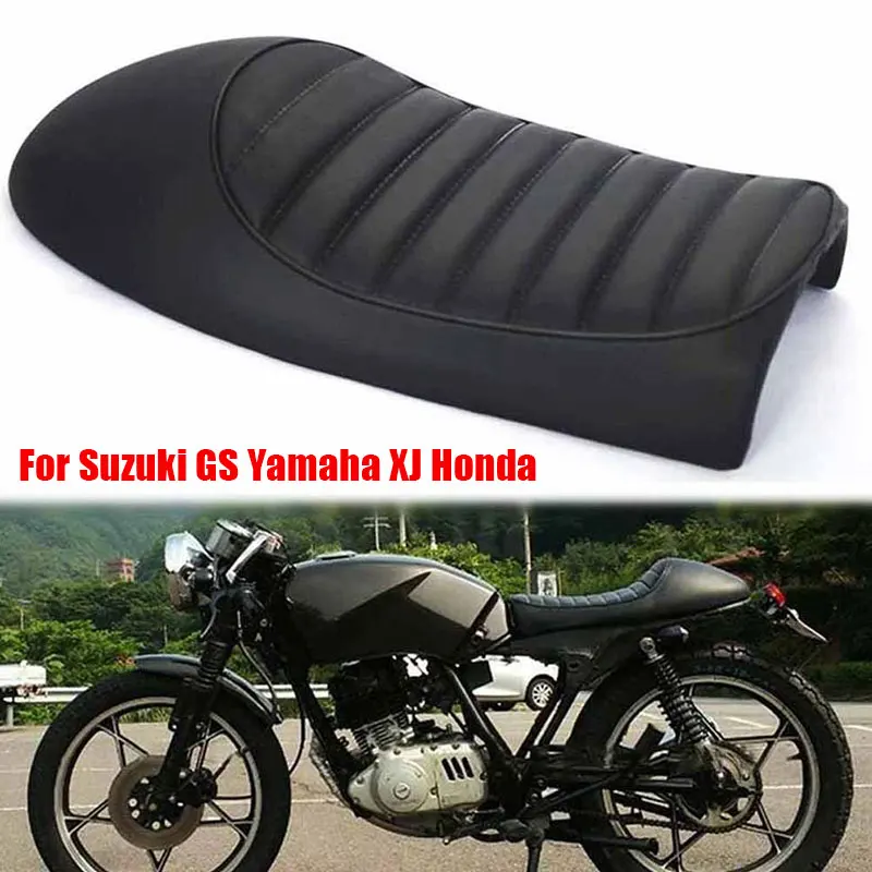 VEHEMO Racer сиденье мотоциклетное седло кожаное Подушка горб Мото Аксессуары для Yamaha