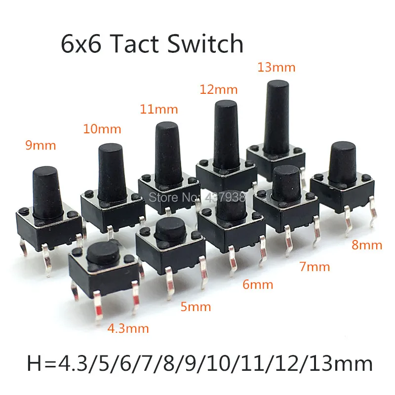 6x6 мм панель PCB мгновенный тактовый мини кнопочный переключатель DIP 4pin
