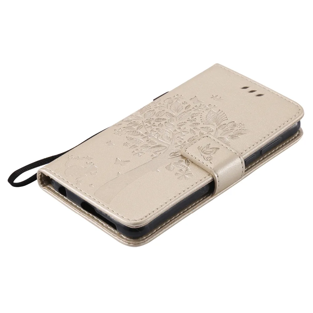 Deluxe бабочка цветок дерево кожа флип Бумажник сумка чехол для Huawei Honor 8 honor8 frd al00
