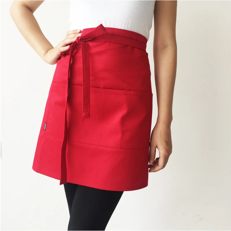 2018 New Haute couture Aprons for Woman Men Japanese cuisine Short simple antifouling kitchen Cooking pinafore Print logo | Дом и сад